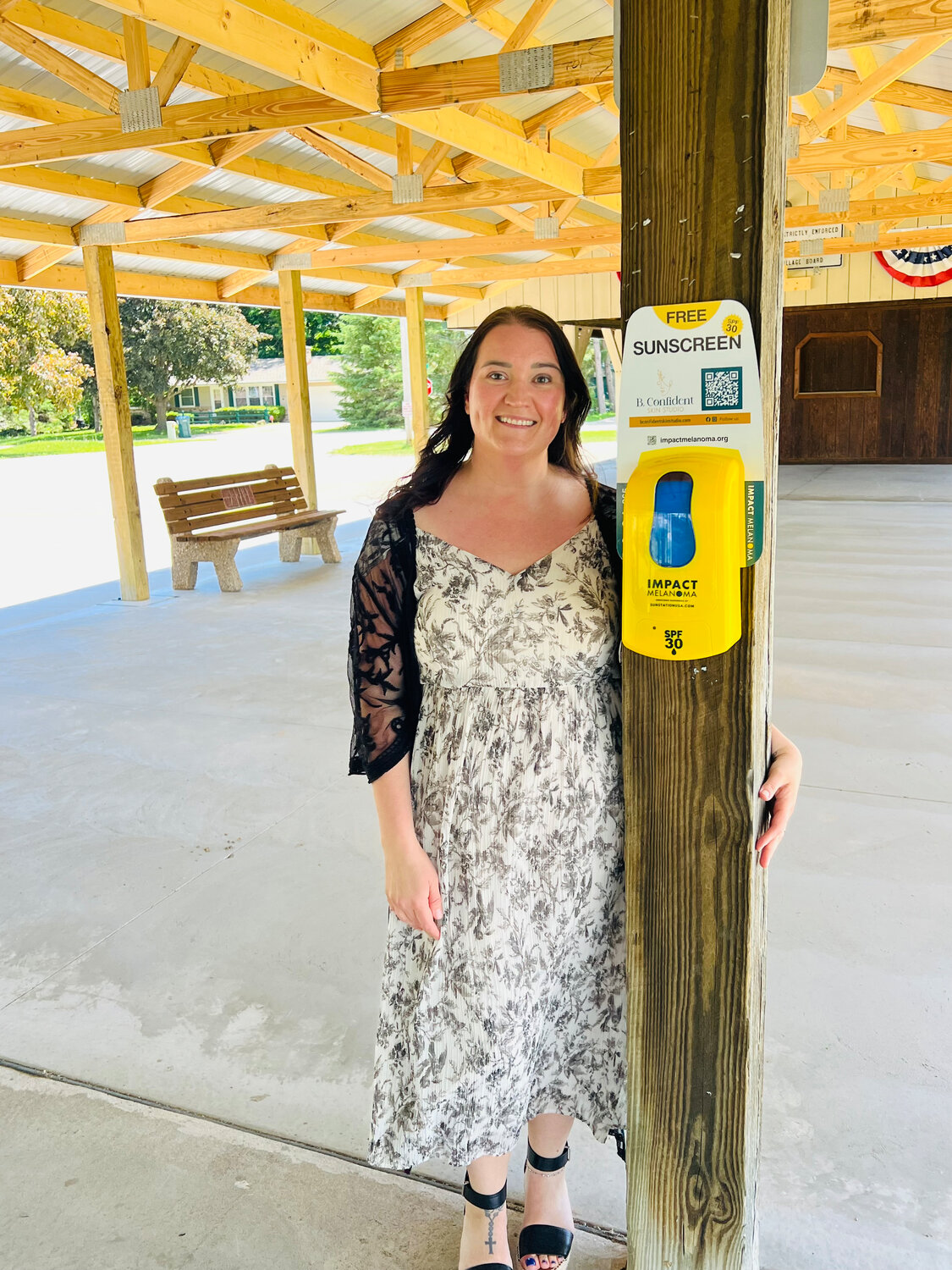 Local business owner brings free sunscreen dispenser to Coleman
